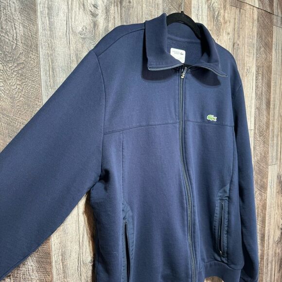 Lacoste Sport- Navy Blue Embroidered Full Zip Sweatshirt- Sz. 4XL - Picture 4 of 12